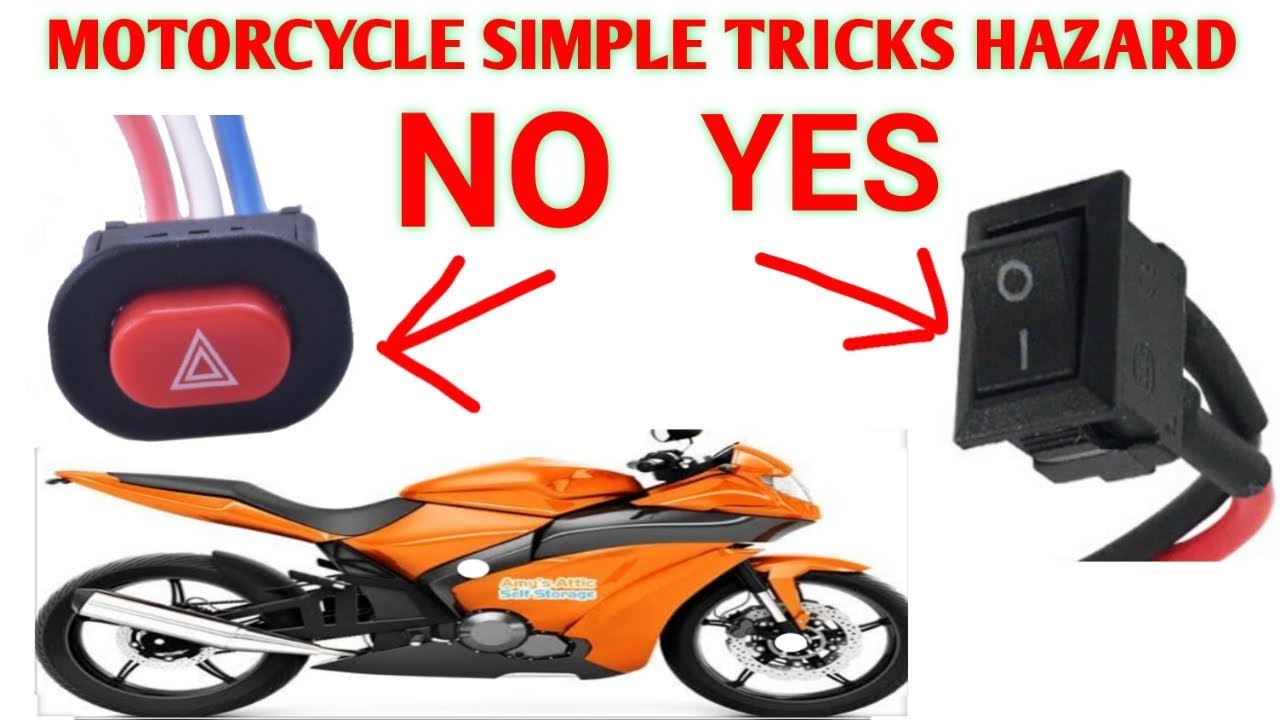 hazard tricks on motorcycle using basic switch? YouTube