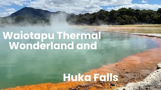 Waiotapu Thermal Wonderland and Huka Falls New Zealand North Island 4K