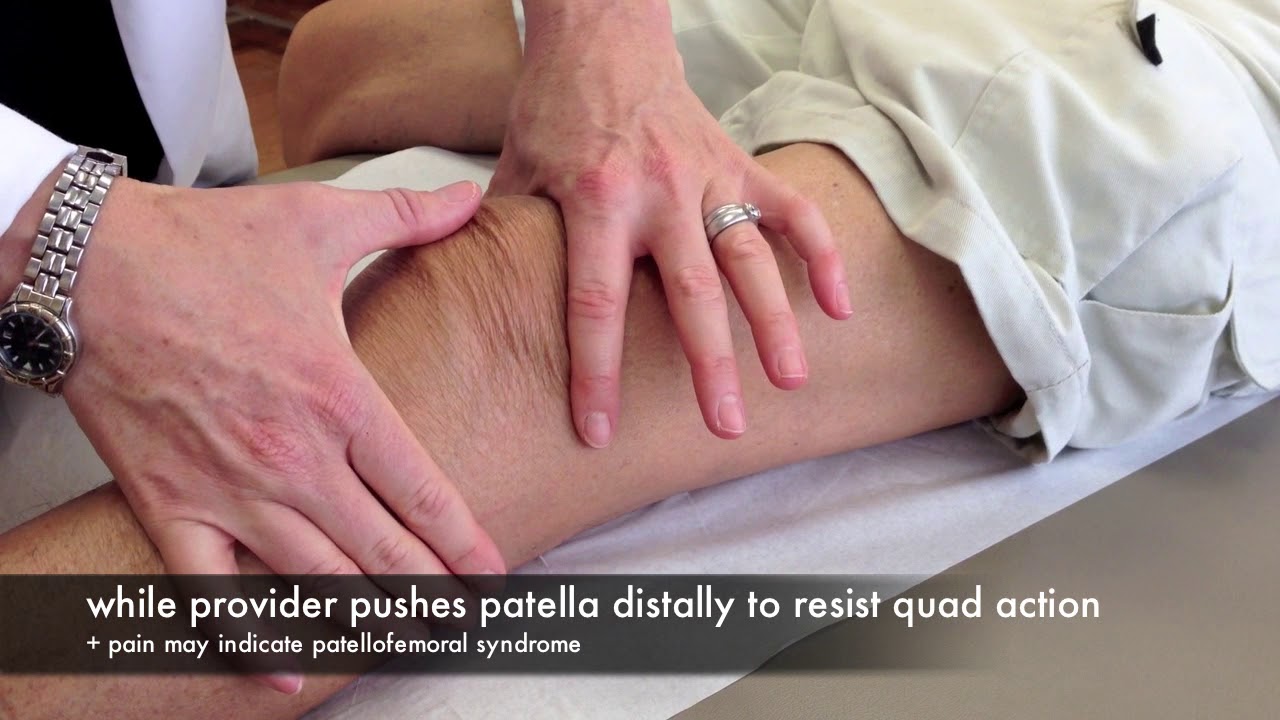 Patellar grind or Quad apprehension Test