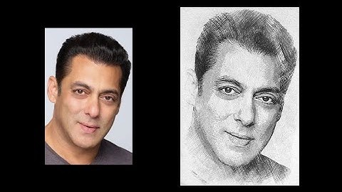 simple sketch Salman Khan Bollywood with Grid Method - Bollywood Actor Drawing #sketch #drawing #art