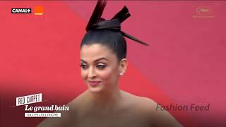 Aishwarya Rai Bachchan In Rami Kad At Cannes 2018 Red Carpet On Her Day 2