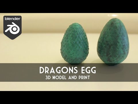 [3D Printing] How to Model and Print a Dragons Egg (Blender)