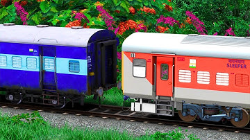 LHB RED COUPLING ICF SLEEPER TRAIN COACH | BUMPY RAILROAD | RAILWORK | INDIAN TRAIN SIMULATOR