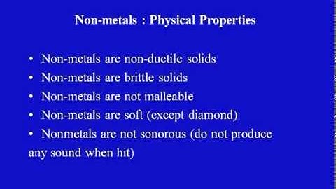Mod-01 Lec-02 Properties of Non-Metals