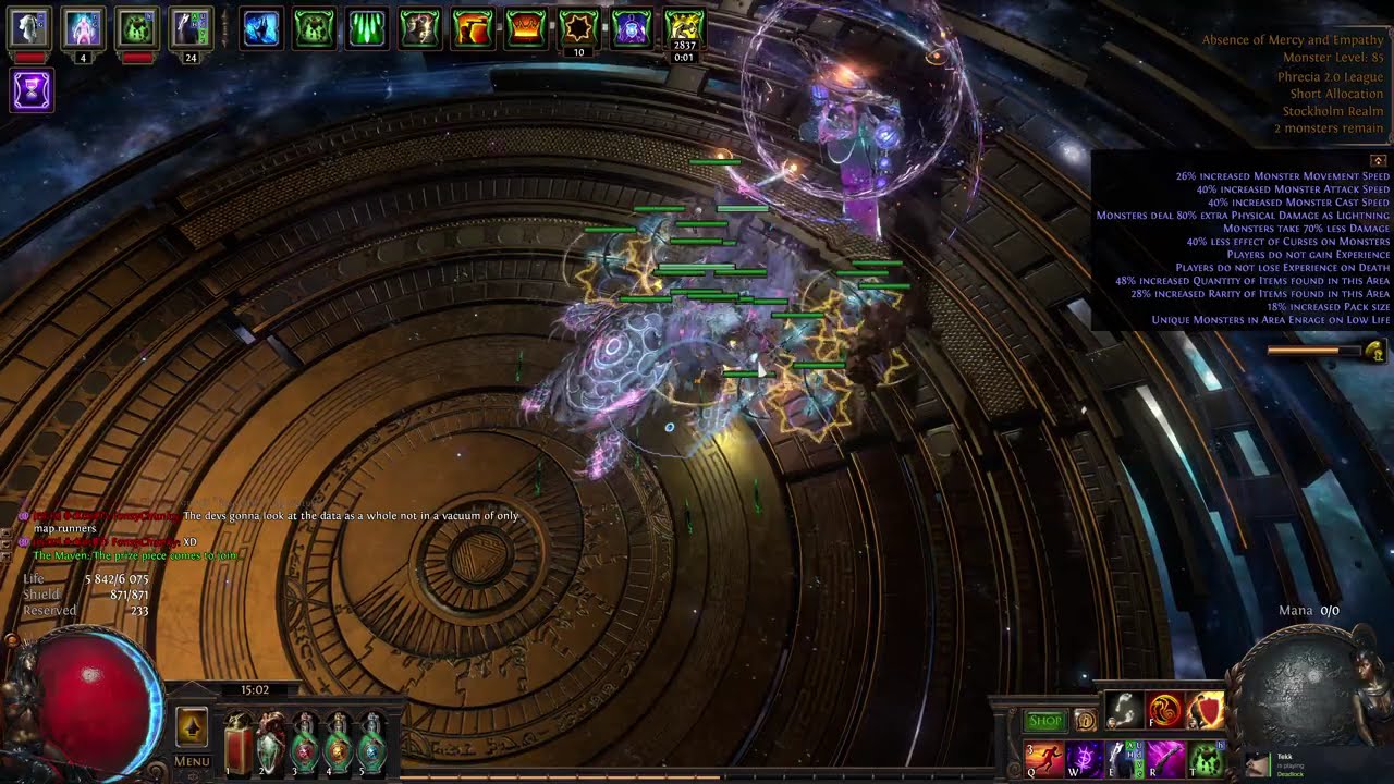 Servant of Arakaali Poison Ranged Animate Weapons - All Uber bosses & Simu - Late Gear - Phrecia 2.0