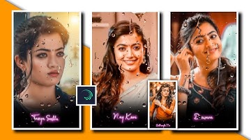 New Trending Rain Drops Effect Full Screen Whatsapp Status Video Editing Tutorial ||Text Animation 🔥