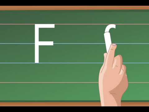 Tutorial of how to write letter F - YouTube