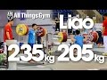 Liao Hui 205-235kg Squats Almaty 2014 World Championships Training Hall