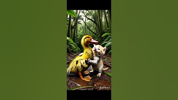 Khoảnh Khắc Kỳ Diệu: Mèo Nhỏ Cứu Vịt Con Khỏi Nguy Hiểm Trong Rừng Sâu! #viralvideo #funny #meocon