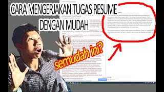 CARA MENGERJAKAN TUGAS MERANGKUM/RESUME DENGAN MUDAH