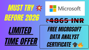 Free Microsoft Certification 2025|Data Analyst Certification|How to Claim Microsoft Voucher Power BI