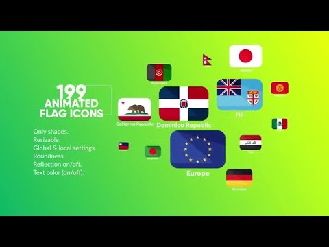 199 Animated Flag Icons After Effects Templates