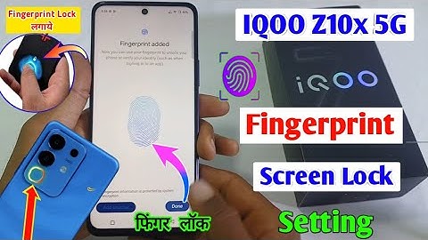 Iqoo Z10x 5g Display Fingerprint Setting/How to fingerprint screen lock in iqoo z10x