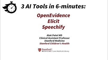3 AI Tools in 6-Minutes: OpenEvidence, Elicit, Speechify