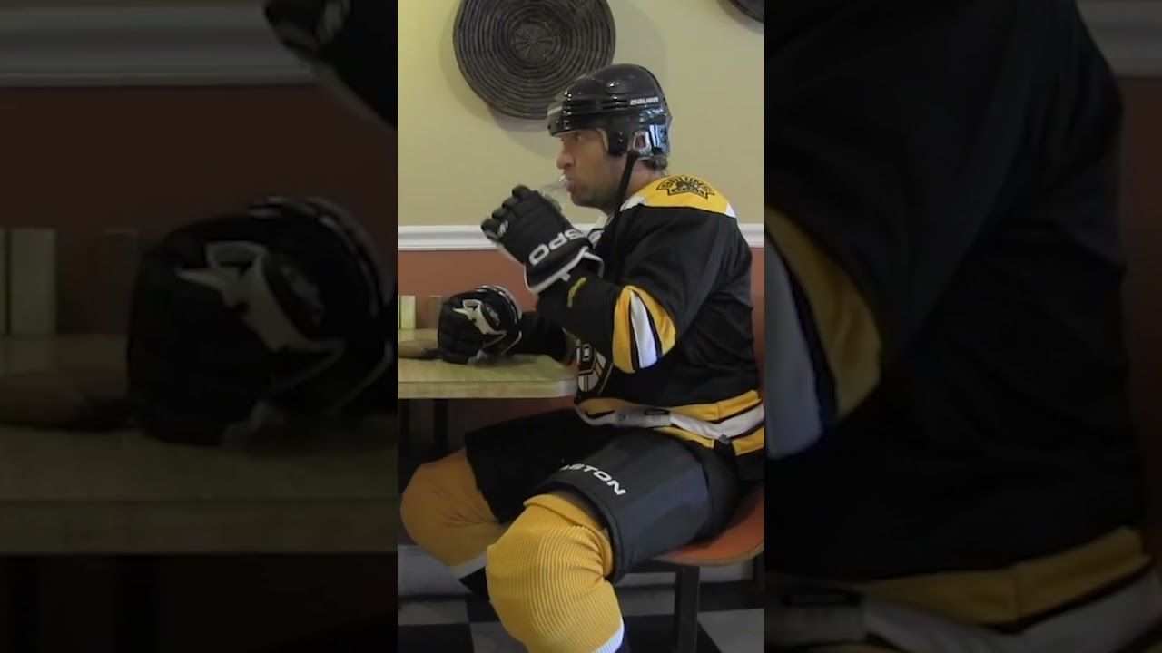 Dave Portnoy Reviews Pizza In Full Hockey Equipment
