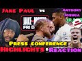 MUST SEE!! ANTHONY JOSHUA VS JAKE PAUL PRESS CONFERENCE HIGHLIGHTS & REACTION
