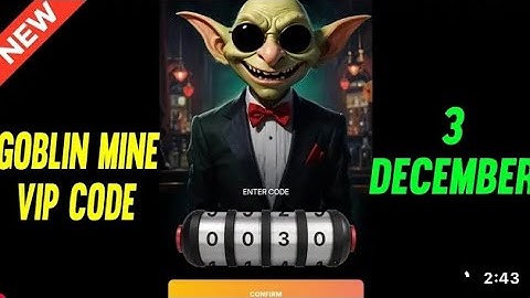 3 December Goblin Mine GameCode | Goblin Mine Game VIP Code ||Goblin Mine Game Daily Code