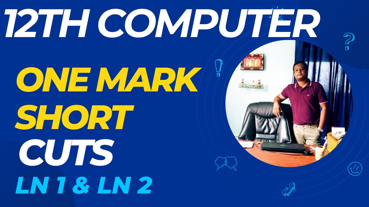 12th  Computer Science 🔥One Mark Short Cut Ln1 & Ln2 - 2023