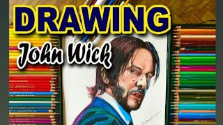 DRAWING JOHN WICK - JARDANI JOVONOVICK ( JOHN WICK 3 MOVIE) #JohnWick3 #NextMovie #JardaniJovonovick