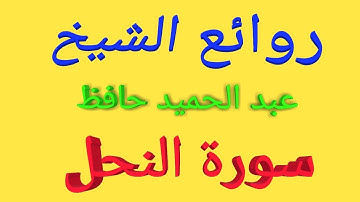 الشيخ عبد الحميد حافظ سورة النحل كروان والله