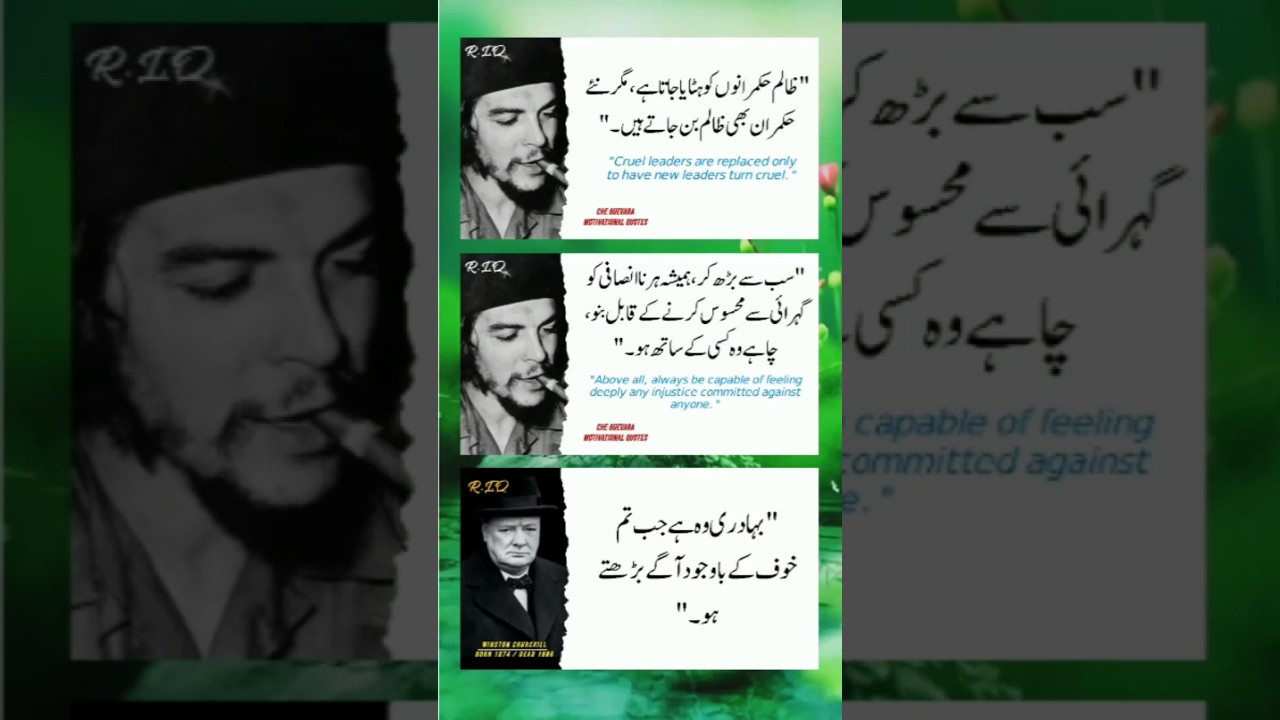 Golden Words by Che Guevara| Inspiring Words| Best Quotes Urdu, Hindi 