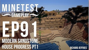 Minetest Gameplay EP91 Sandstone House Progress PT1