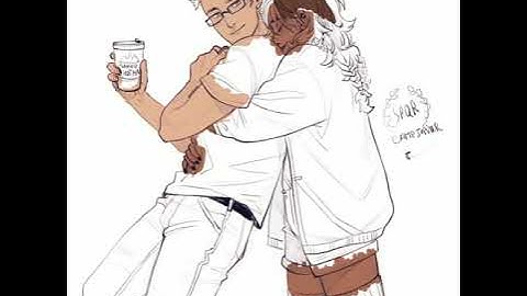 Jasiper [College AU] - drawing in procreate