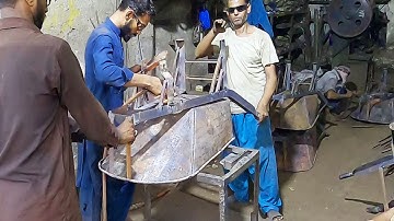 Making of wheelbarrow trolley I Construction trolley making 4K Video