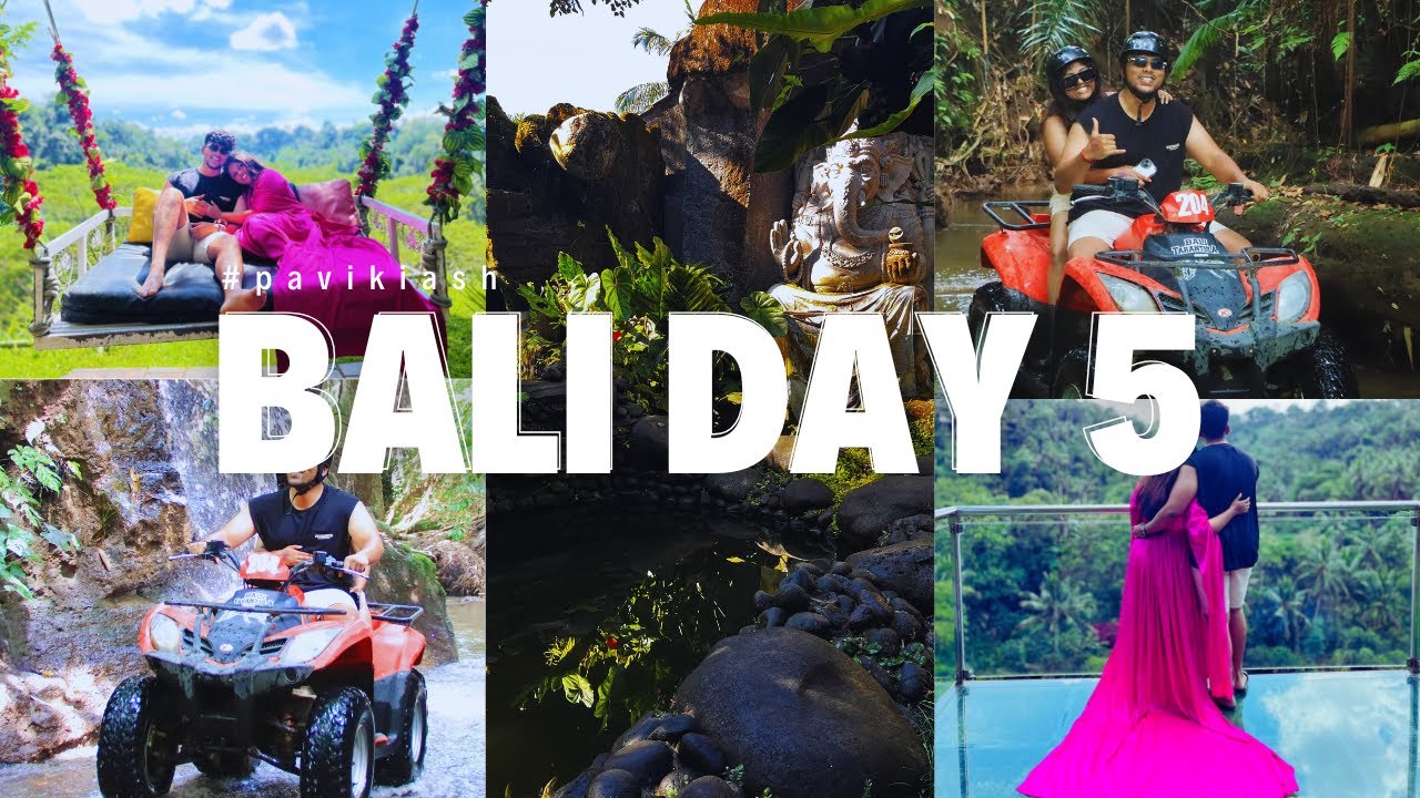 💖 Bali Honeymoon Day 5 | Ubud Swing in Pink Gown 🌸 ATV Adventure 