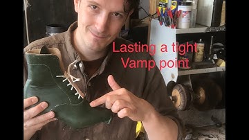 Shoemaking Tips and Tricks.  Lasting a tight Vamp Point.