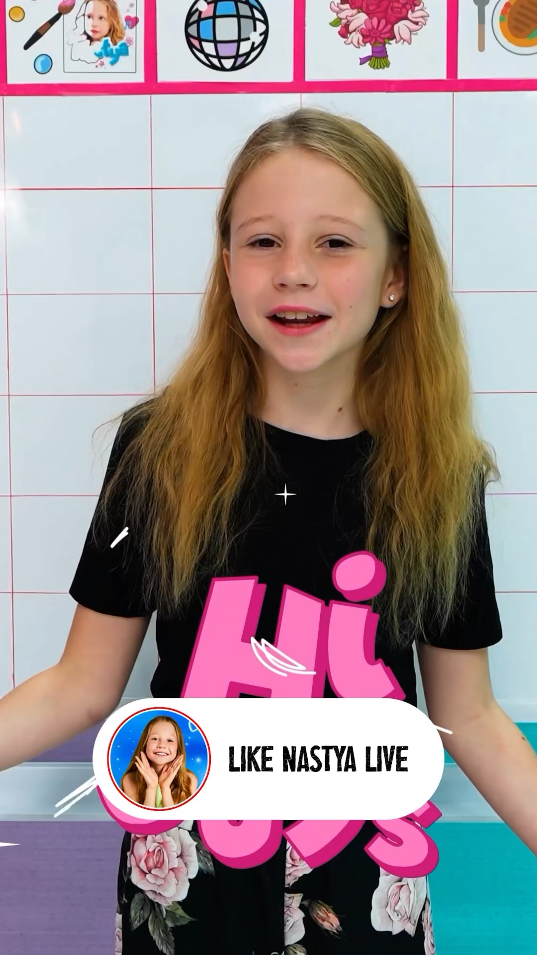 Nastya and her new video with Brent Rivera on the new channel
