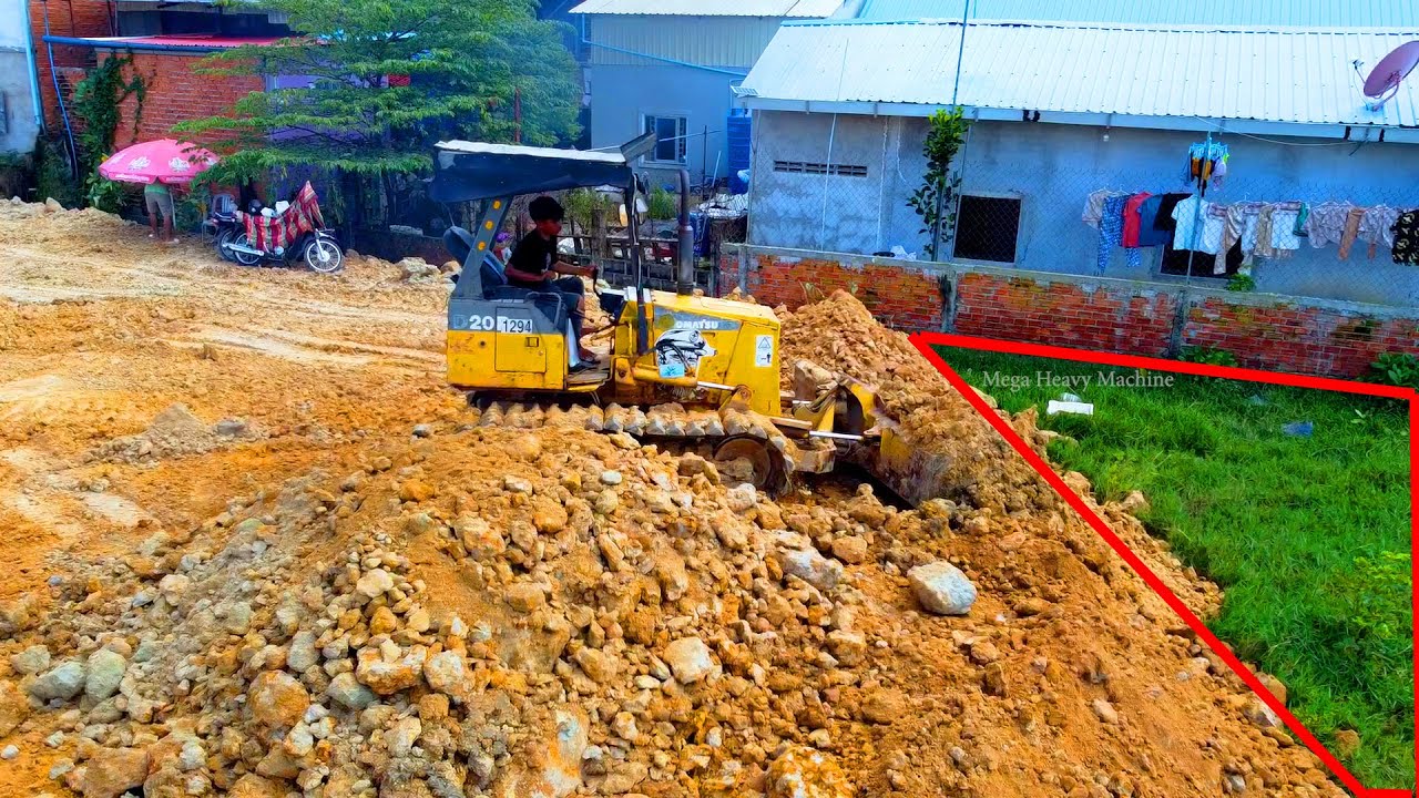 Great action forever With Power Machinery Bulldozer & Dump Truck