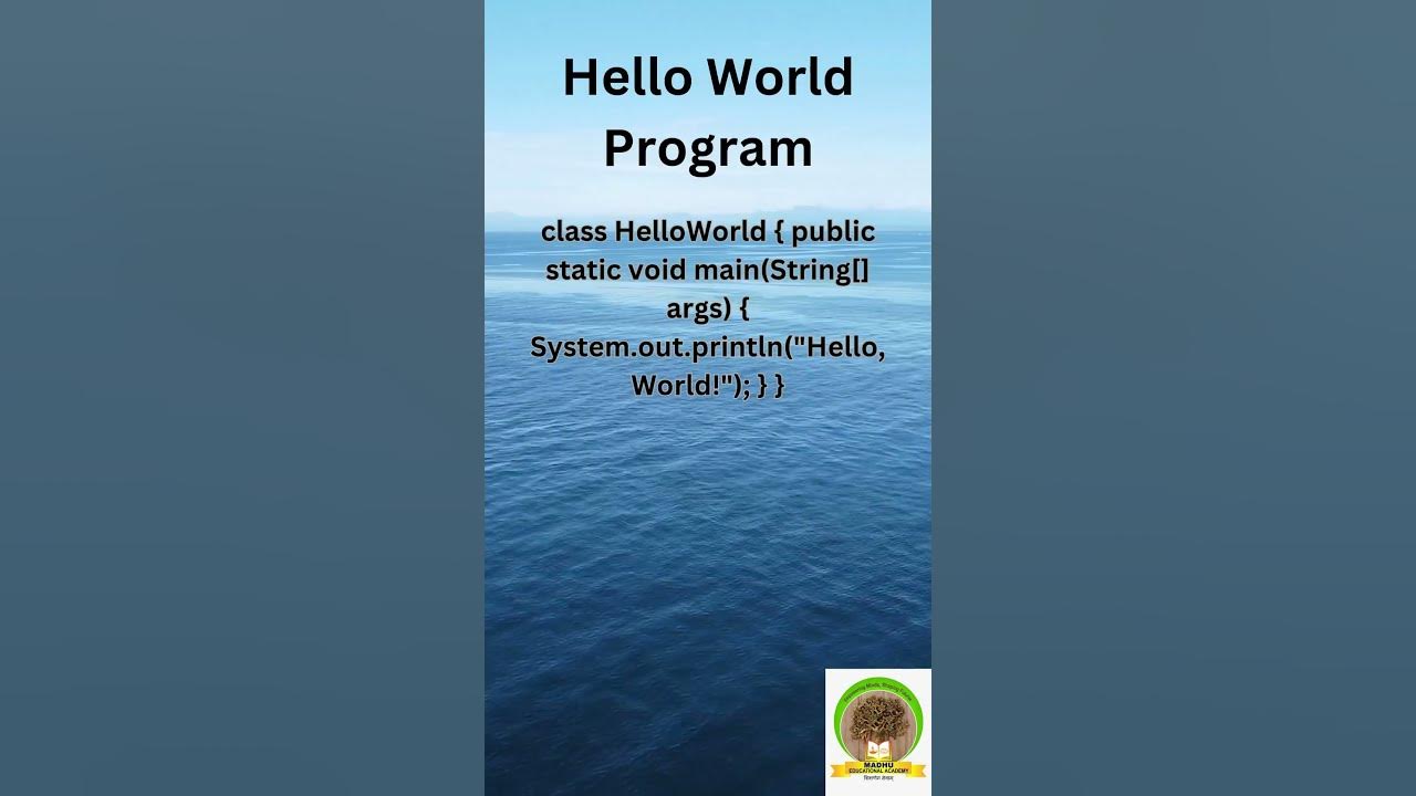 Hello World in Java #codingseries #programming # ...