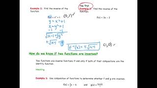 7-2 Inverse Functions & Relations