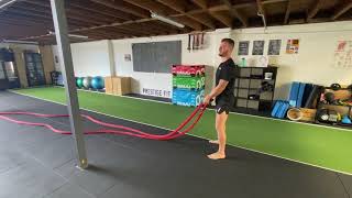 Battle Rope Side Waves demonstration