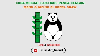Cara Membuat Ilustrasi Panda di Corel Draw menggunakan menu shaping part 3 screenshot 4