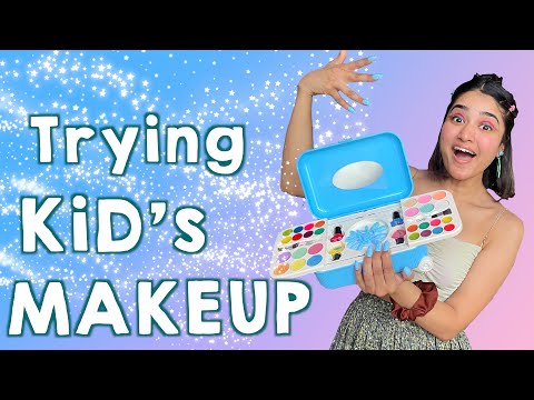 Trying kid&rsquo;s Makeup for the First Time 😍