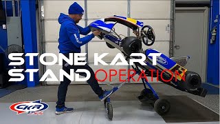 Stone Kart Stand  One Person Kart Lift Stand Operation Video from CKR USA