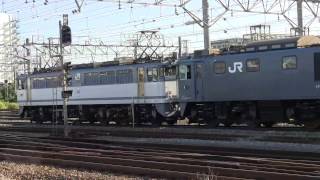 JR貨物 8094レ EF65 2094+EF64 1012重連 解放