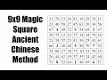 Make A 9x9 Magic Square! Learn The Ancient Chinese Algorithm (Lo Shu Square)