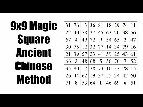 How To Make 3x3 And 9x9 Magic Squares - Ancient Chinese Algorithm (Lo Shu Square)