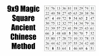 Make A 9x9 Magic Square! Learn The Ancient Chinese Algorithm (Lo Shu Square) screenshot 4