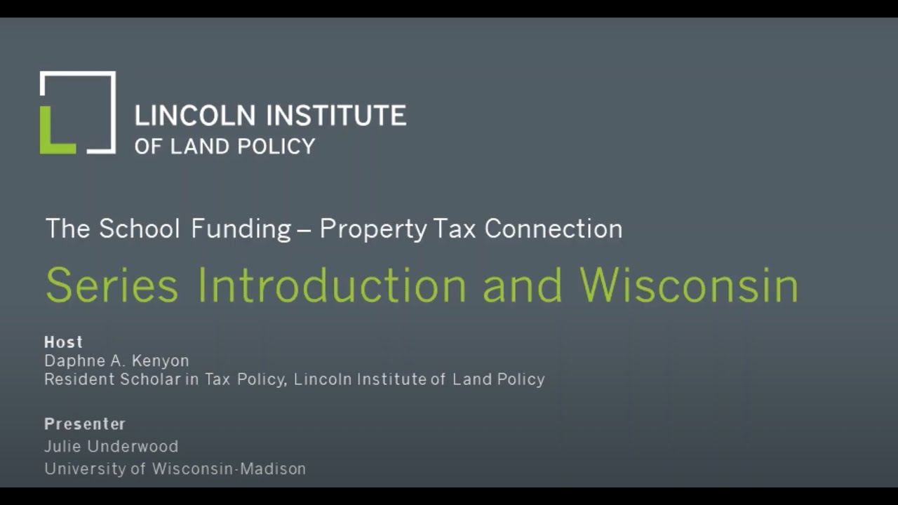 The Property TaxSchool Funding Connection Series Introduction and