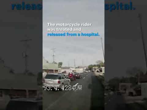 Bus driver's quick reflexes save motorcycle passenger's life #Shorts