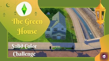 The "Green" House Solid Color Challenge //The Sims 4 Speed build