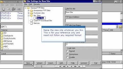 How to Configure Websites in CuteFTP? - Host Department LLC