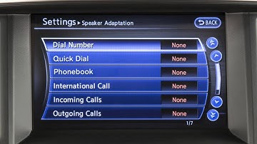 2014 Infiniti Q70 - Speaker Adaptation (if so equipped)