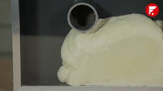 Spray foam insulation in cavity