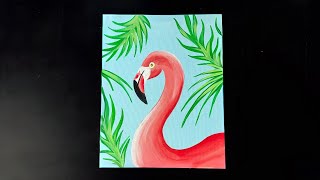 Easy Flamingo Painting Tutorial for Beginners