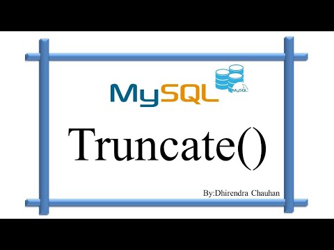 MySQL TRUNCATE() Function